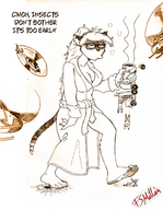 giantess furry monochrome destruction buildings helicopter glasses foot_crush cat_girl coffee robe truck greece nandix