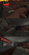 city destruction rampage buildings hand panels digital_render setsuka blaisef fast_food