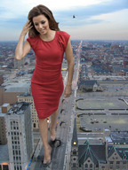 giantess collage city buildings helicopter brunette smiling wonderslug dress walking foot_print streets eva_longoria