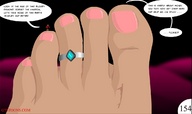 drawing toes barefoot story pedicure toe_ring gtstoons shrunken_character on_toes