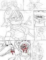 giantess vore dragoness monochrome blood victoria gore hard_vore sketch dream point_of_view day_dream snafukurikai