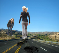 giantess collage blonde clothed wonderslug foot_print giantesses sneakers sky clothing hayden_panettiere kristen_bell working_out