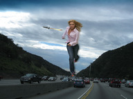 giantess crush collage clothed traffic wonderslug fire running highway vehicles sneakers clouds sky jessica_alba vehicle_crush missile cruse_missile