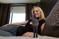 giantess collage blonde clothed smiling wonderslug lying_down shrunken_men window shrunken_man looking_at_viewer mena_suvari