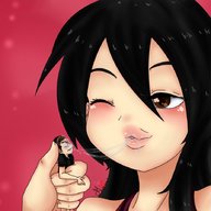 drawing vore blushing handheld saliva set ragnarahk winking looking_at_tiny just_a_little_vore