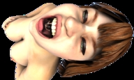 breasts vore tongue mouth teeth shrunken_men shrunken_man downward_angle digital_render