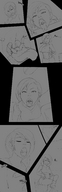drawing giantess vore comic monochrome tongue handheld tifa_lockhart open_mouth dangle point_of_view licking_lips legs_crossed sitting_on_building theboogie
