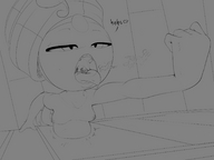 giantess pokemon vore monochrome sketch falling meloetta stuffed_belly theboogie