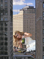 giantess collage city blonde wonderslug dress lying_down bus bottle running streets wine jessica_simpson vehicle_crush between_buildings city_bus