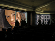 giantess collage brunette brown_eyes wonderslug face window business_men looking_in