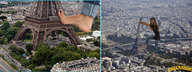 giantess collage city clothed barefoot buildings grass people eiffel_tower panels monument lowerrider areana