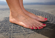 crush collage landscape mega destruction barefoot desert unknown_artist pedicure red_nails giantess_feet