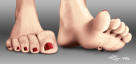 giantess micro color barefoot foot_crush nail_polish nymmaz