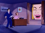 drawing giantess mega blonde color window office animation cartoon laughing desk dc_comics lmao amy_zahn superfriends
