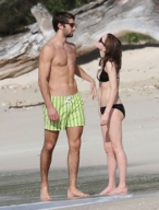 collage swimsuit male beach wet shrunken animation shrunken_woman sand emma_watson docop looking_at_tiny