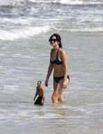 collage size_difference swimsuit cleavage water brunette shrunken_men shrunken_man sunglasses docop wading