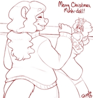 drawing micro furry macro anthro stockings christmas holiday gift sheela