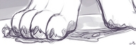 drawing furry monochrome blood paws foot_crush sheela torn_apart