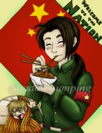 drawing vore giant male anime military shrunken_men shrunken_man noodles hetalia food_entrapment