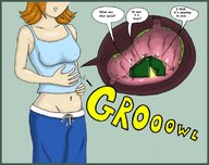 giantess vore comic color inside_stomach digestive_juices jolly-phantom camping_tent stomach_noises