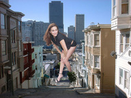 giantess collage city high_heels buildings brunette wonderslug skyscraper streets vehicle_crush