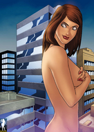 breasts drawing growth giantess nude city comic color buildings brunette giantessfan when_dreams_come_true