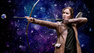 giantess collage earth planet goddess stars jennifer_lawrence joe117 cosmic_giantess bow_and_arrow