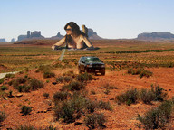 collage mega cleavage desert brunette wonderslug lying_down boots sunglasses highway