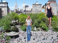 giantess collage city blonde clothed buildings brunette park wonderslug sunglasses people giantesses paris_hilton trees looking_at_viewer courtyard new_york_city empire_state_building