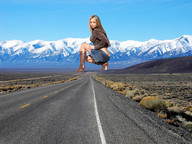 collage landscape mega butt desert wonderslug boots kneeling mountains highway looking_at_viewer snow_capped ashley_gellar