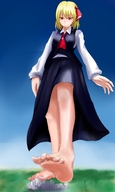 feet giga city blonde comic color toes barefoot touhou red_eyes foot_crush toenails point_of_view countryside rumia exrumya