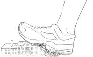 mega monochrome destruction foot_crush rubble sneakers slimy-tongue