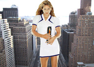 giantess collage city blonde wonderslug dress skyscraper standing looking_at_viewer anna_kurnikova holding_vehicle