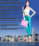collage city mega black_hair destruction high_heels story asian sandals belly looking_at_viewer waterfront big-n-evil