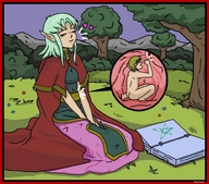 vore color elf shrunken_men thor66 heart shrunken_man forest magic pic stomach_view xentain