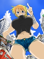 drawing giantess city color point_of_view bakugeki_no_g planet_(bakugeki_no_g)