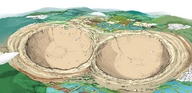 drawing landscape color bakugeki_no_g craters breastprints breast_crater