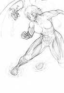 drawing giantess monochrome muscles titan attack_on_titan female_titan bakugeki_no_g