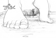 drawing giantess monochrome bakugeki_no_g giant_sparring planet_(bakugeki_no_g)