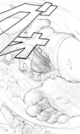 drawing giantess monochrome bakugeki_no_g giant_sparring planet_(bakugeki_no_g)