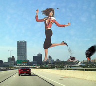 giantess collage city destruction high_heels helicopter brunette wonderslug fire sky
