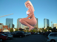 giantess collage city blonde wonderslug vehicles looking_at_viewer charlie_oneall