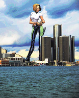 city mega destruction wonderslug nylons skyscraper tower sky looking_at_viewer waterfront danger_girl