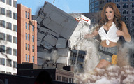 giantess collage destruction cleavage buildings helicopter brunette wonderslug lucy_pinder demolition