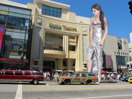 giantess collage buildings brunette wonderslug dress streets vehicles los_angeles hollywood selena_gomez sgg