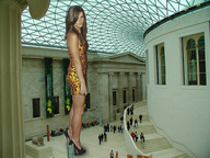 giantess collage high_heels brunette wonderslug dress legs people indoors mall looking_at_viewer ashley_greene