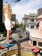giantess collage city blonde high_heels helicopter wonderslug dress streets vehicles sky cracked_pavement malin_akerman