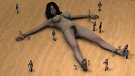 giantess nude brunette bondage gullivera gullivers_travels bounded bindings