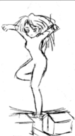 drawing giantess nude monochrome foot_crush animation jumping houses source_needed ryeez
