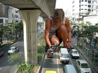giantess collage city blonde e10 streets